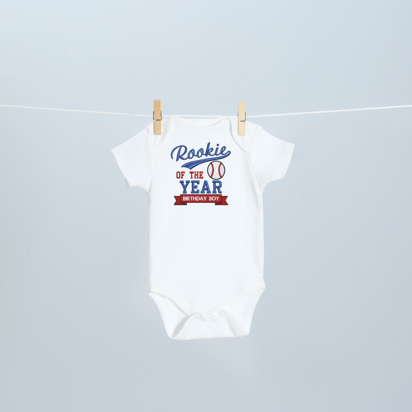 Rookie of the Year Birthday Boy Embroidered Onesie