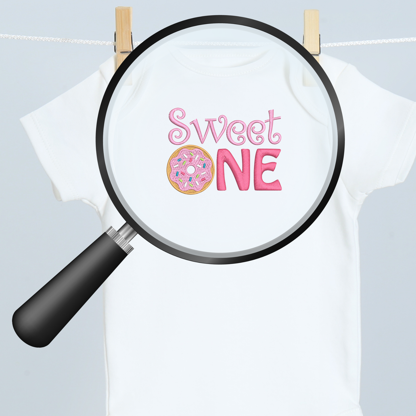 Sweet One Donut First Birthday Baby Onesie
