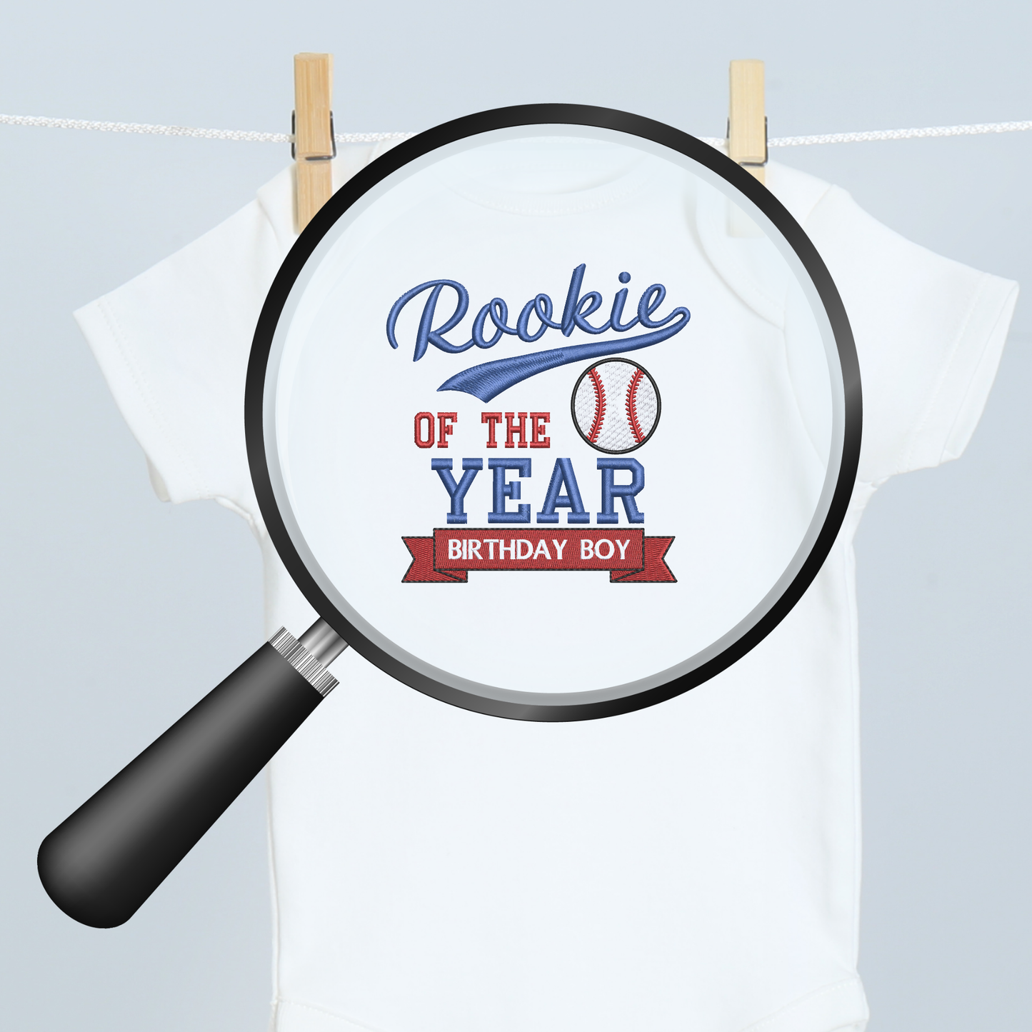 Rookie of the Year Birthday Boy Embroidered Onesie