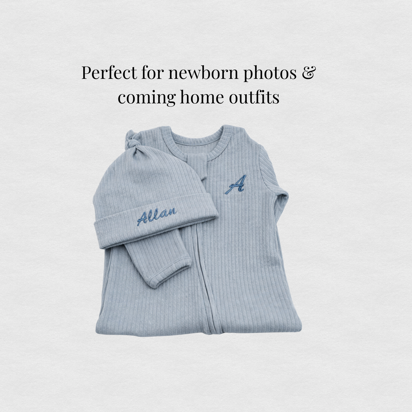 Newborn Name Gift Set – Custom Baby Outfit + Blanket