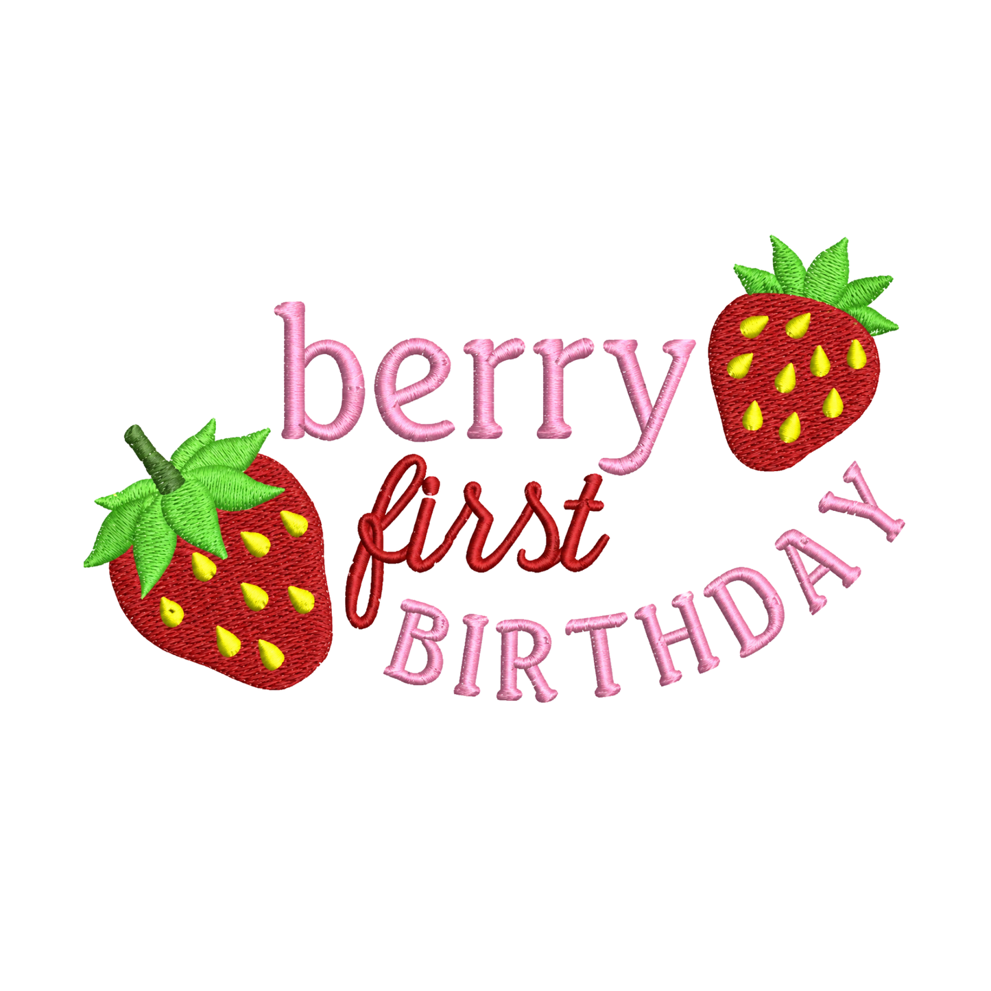 Berry First Birthday Embroidered Baby Onesie | Strawberry First Birthday Outfit | Baby Girl 1st Birthday Shirt | Cake Smash Outfit