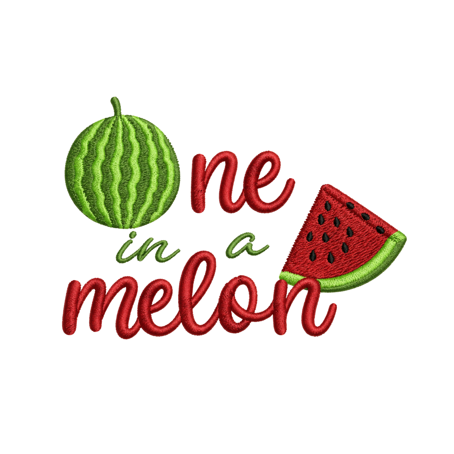 One in a Melon Embroidered Watermelon First Birthday Onesie