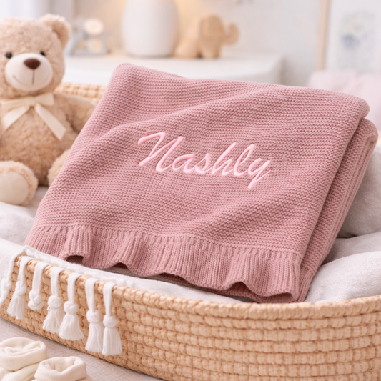 Personalized Crochet Baby Blanket – Ruffles Knit
