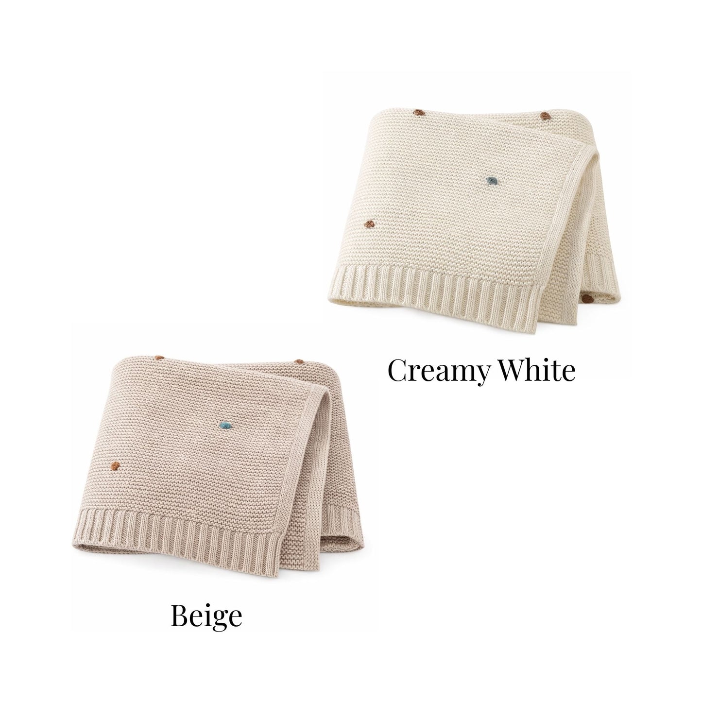 Personalized Crochet Baby Blanket with Color Dots