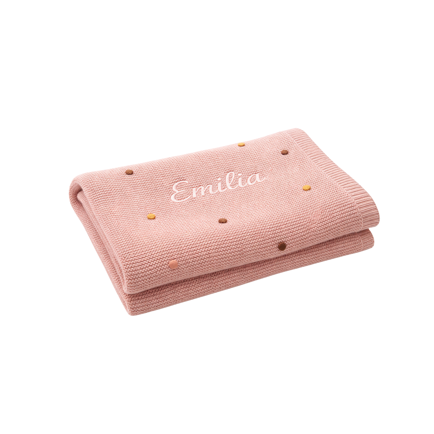 Personalized Crochet Baby Blanket with Color Dots